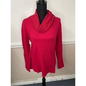 Rafaella Red Cowl Neck Sweater Size Large